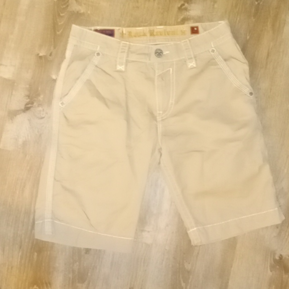 Rock Revival thicked stick khaki shorts size men 32